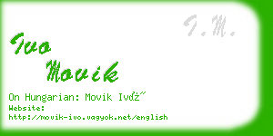 ivo movik business card